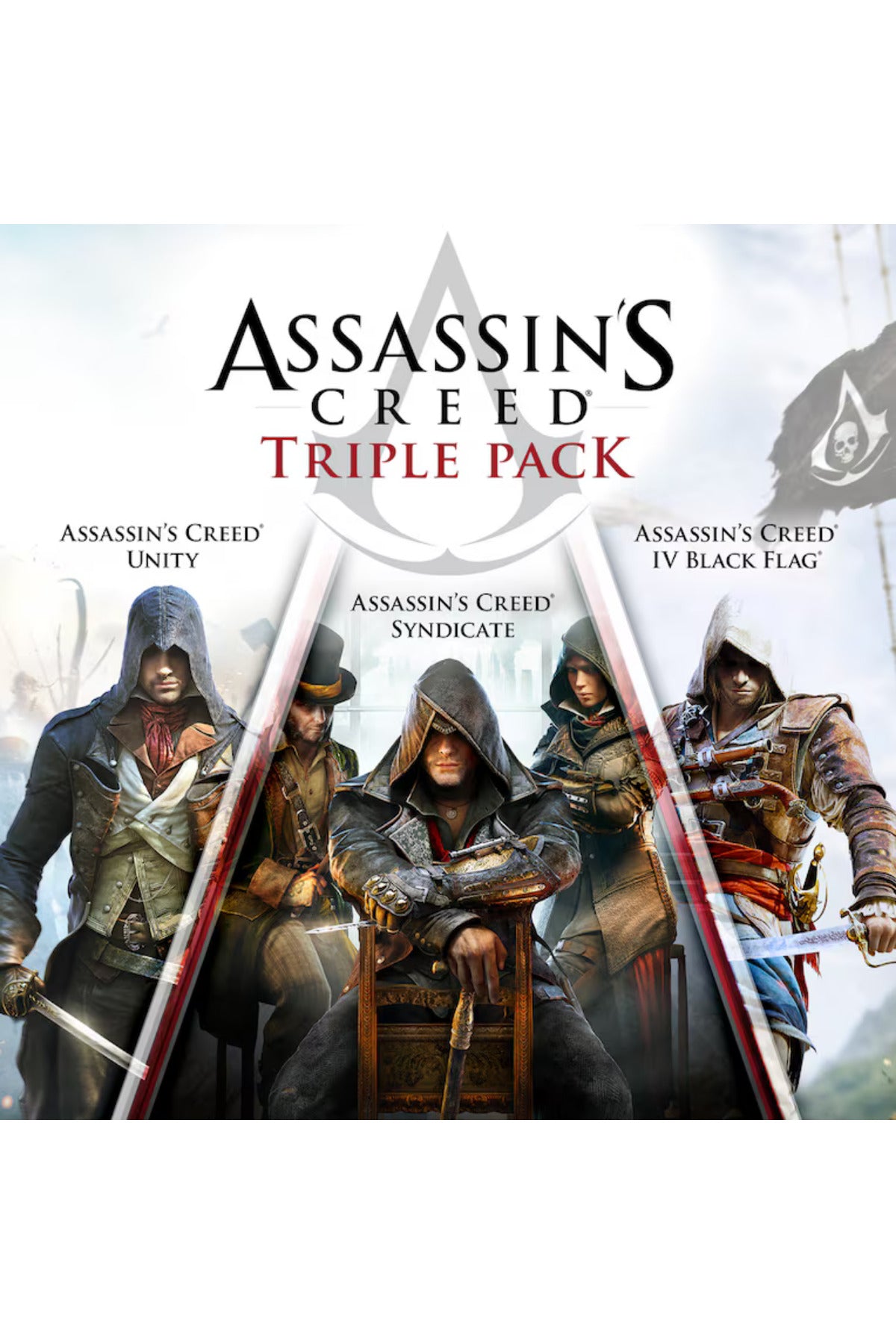 PS4/PS5 Assassin's Creed Üçlü Paket: Black Flag, Unity, Syndicate - Garantili Dijital Oyun - CD Değildir