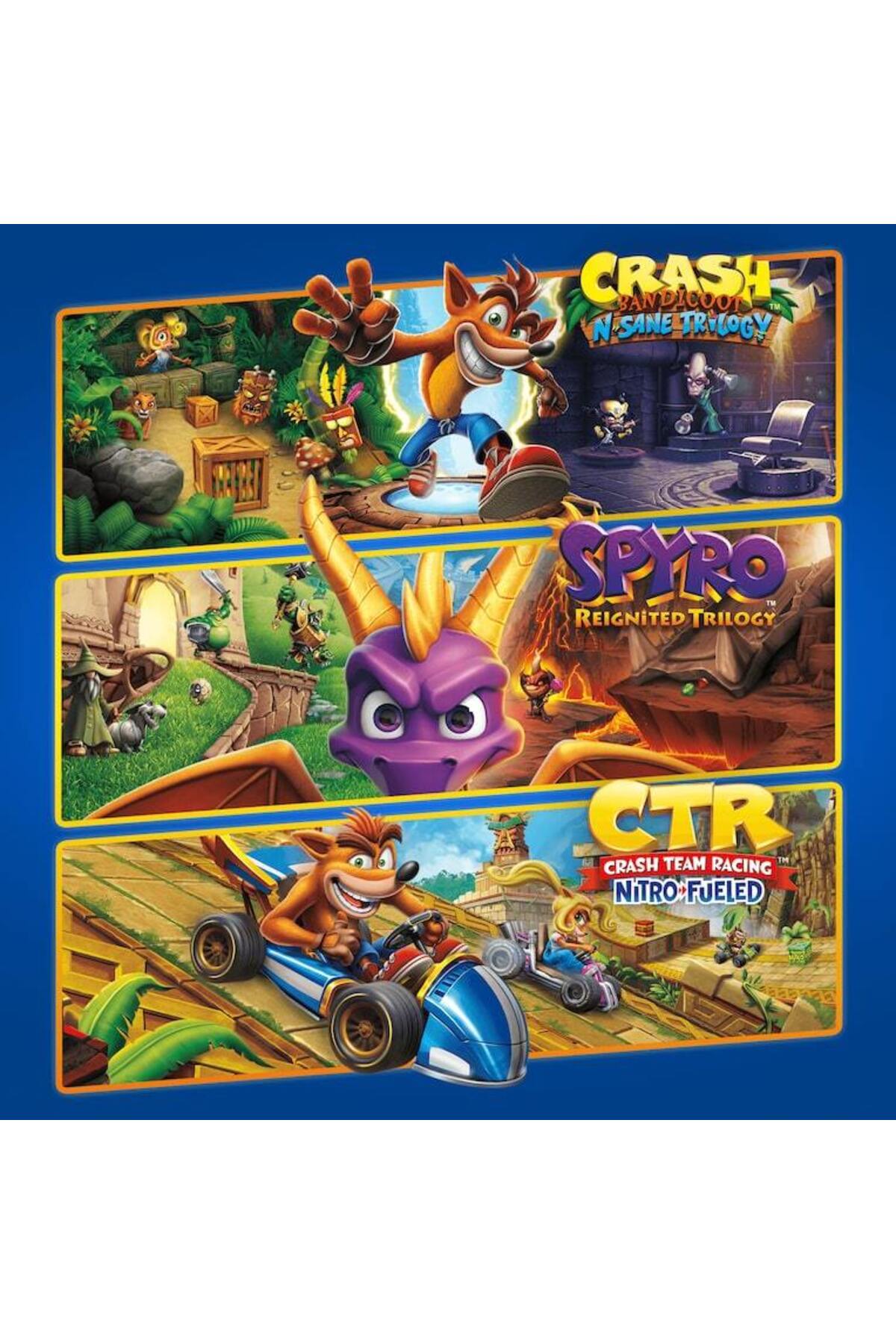 PS4/PS5 Crash™ + Spyro™ Triple Play Paketi - Garantili Dijital Oyun - CD Değildir