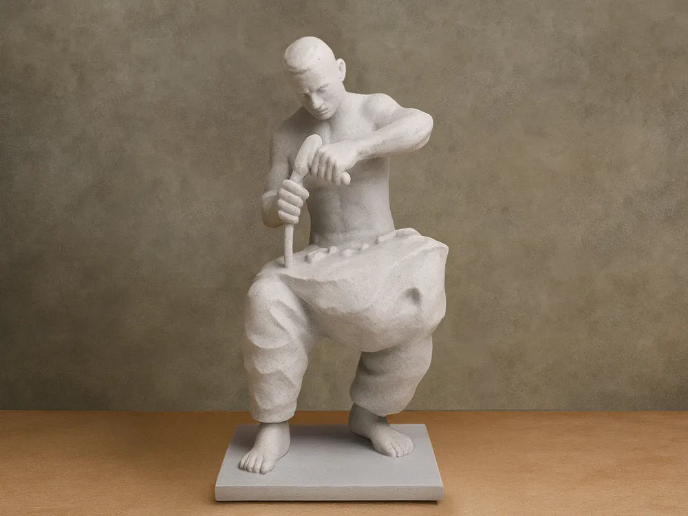 Kendini Yontan Adam Heykeli Dekoratif Biblo 3D Baskı Modern Sanat Ev Ofis Hediyesi