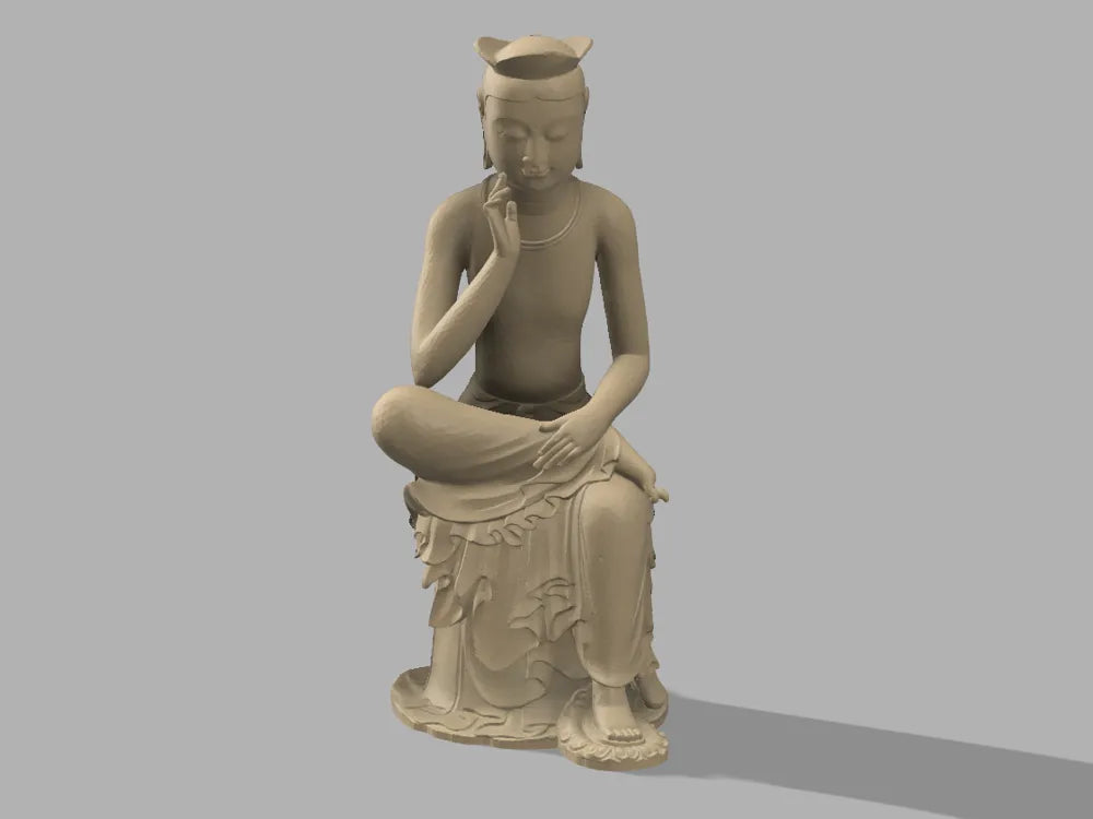 Düşünen Budist Heykeli Zen Dekoratif Biblo Meditasyon Yapan Figür Uzak Doğu Obje