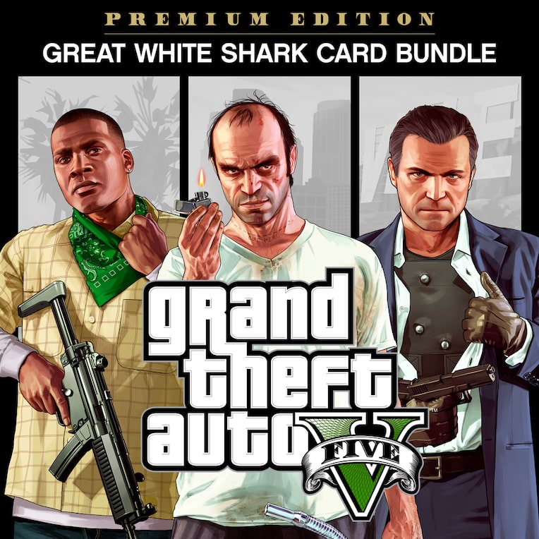 PS4 Grand Theft Auto V: Premium Edition ve Büyük Beyaz Köpekbalığı Kartı Paketi Garantili Dijital Oyun - Cd Değildir