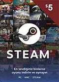 Steam Cüzdan Hediye Kartı - 5 USD (Türkiye)