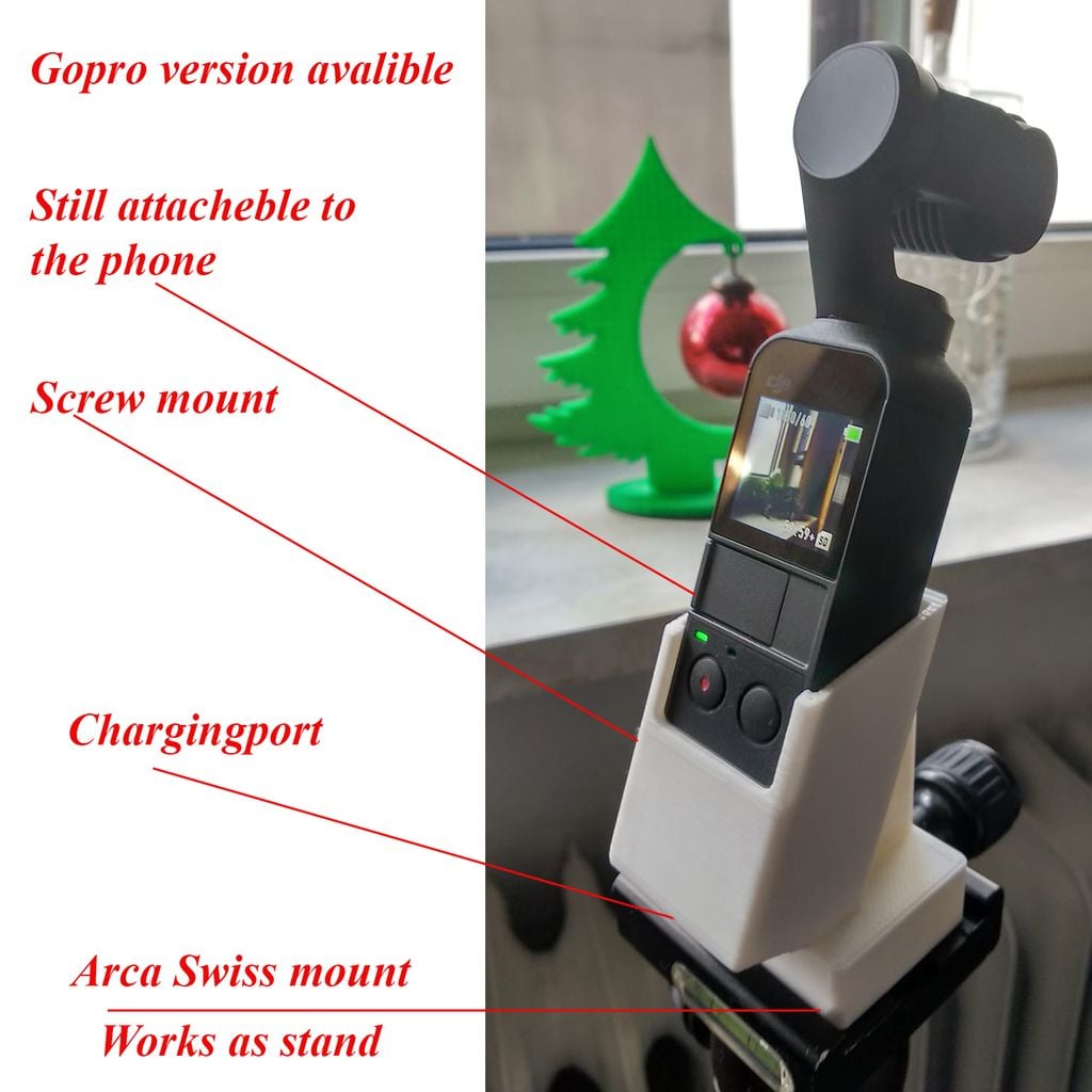 DJi Osmo cep gimbal tripot gopro montaj adaptör standı